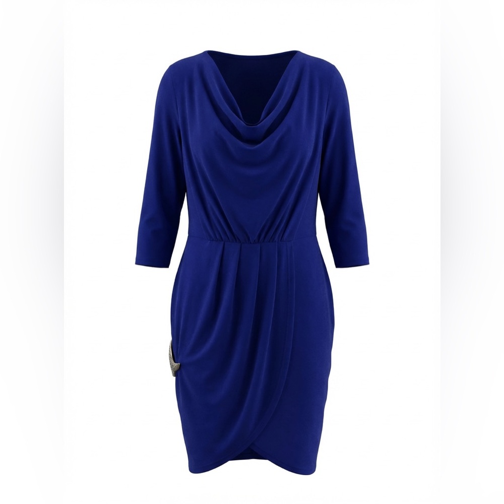 Claudia Richard, Elegant Blue Women's Dress, size S